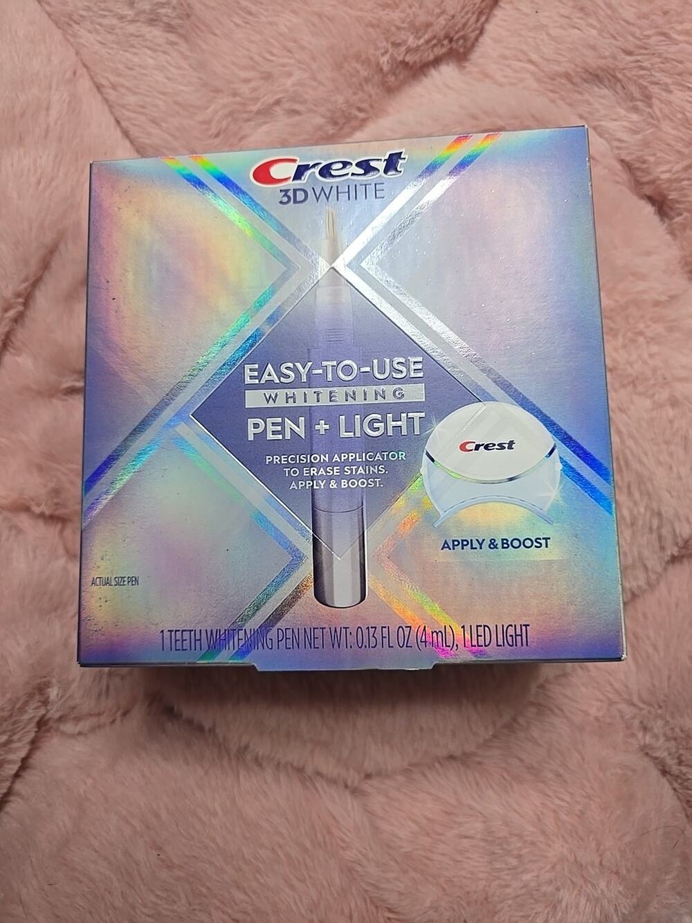 Crest 3D White Whitening Pen + Light, Precision Applicator, Erases Stains 12/26